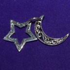 Moon Star Silver Pendant